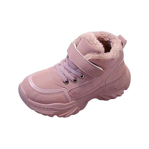 Boys Girls Snow Ankle Boots Winter Slip On Warm 𝗙𝐮𝗿 Lined Lightweight Water-Proof Cold Weather Sport Shoes