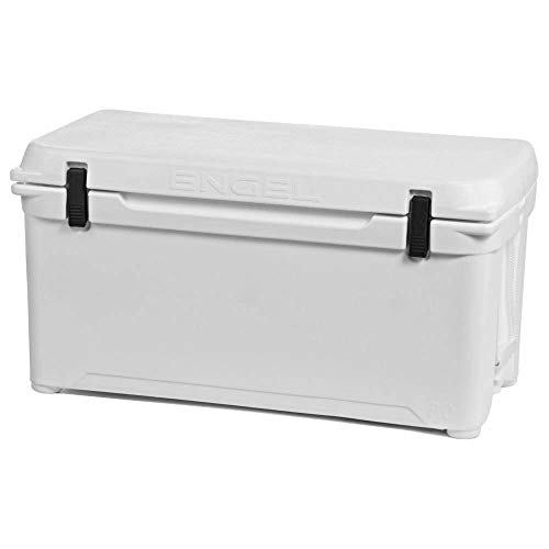 Engel Coolers ENG80 Cooler | 75 Can High Performance Durable Seamless Rotationally Molded Ice Box for Camping, Hunting, and Fishing - White