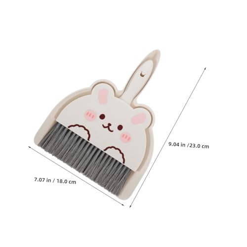 TOYZFRIENDY 4 Sets Kleine Mini Kehrschaufel Miniaturbesen Kehrschaufel Und Besen Mini Desktop Minibesen Schneebesen Weiß – Bild 3