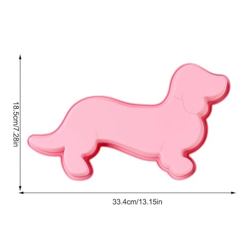 Molde de silicona de perro dachshund para hornear repostería y chocolates 4