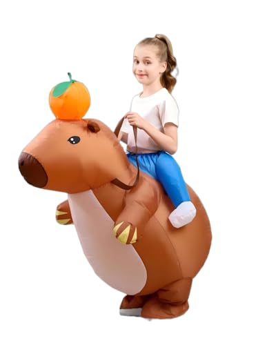 Disfraz inflable de carpincho para niños, marrón miniatura 5