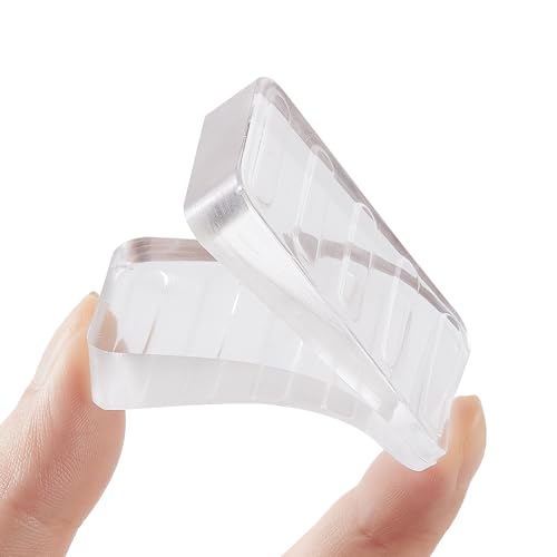 Image of Rubber Wedges Shims 6 Pack Table Wedge Clear Toilet Shims for Leveling, Furniture Levelers for Uneven Floors,Hot Tub Restaurant Appliance Shims for Leveling Feet(0.39 inch Th)
