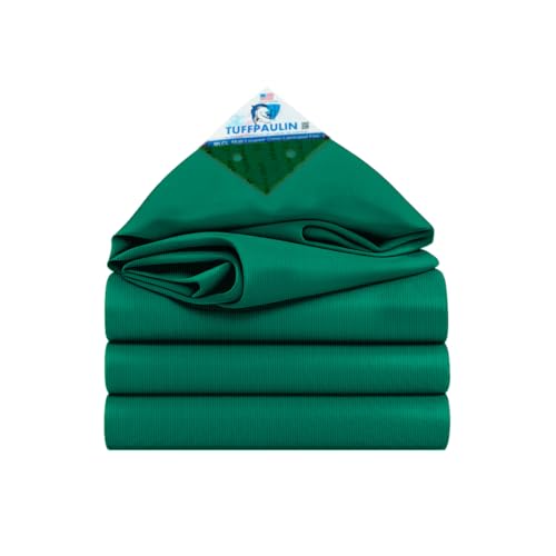 Image of TUFFPAULIN 9FT X 6FT 150 GSM Green Heavy Duty Tarpaulin Tirpal