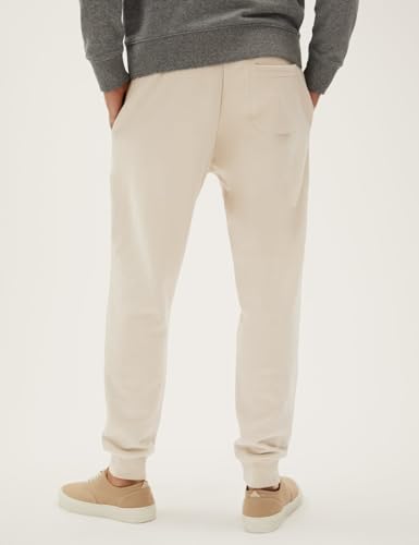 Image of Marks & Spencer Mens Solid Mid Rise Regular Fit Jogger