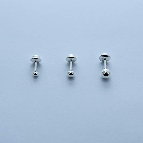 Cartela Atacado 12 Pares Brincos De Bola Em Prata 925