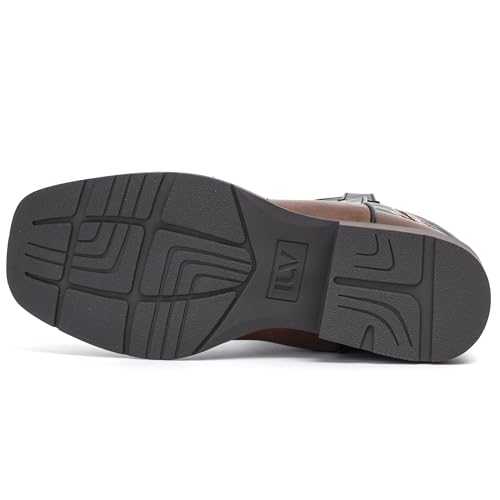 IUV Cowboy Boots For Men Western Boot Durable Fashionable Retro Classic Embroidered Pull On Slip Resistant Assorted Colors Boots4