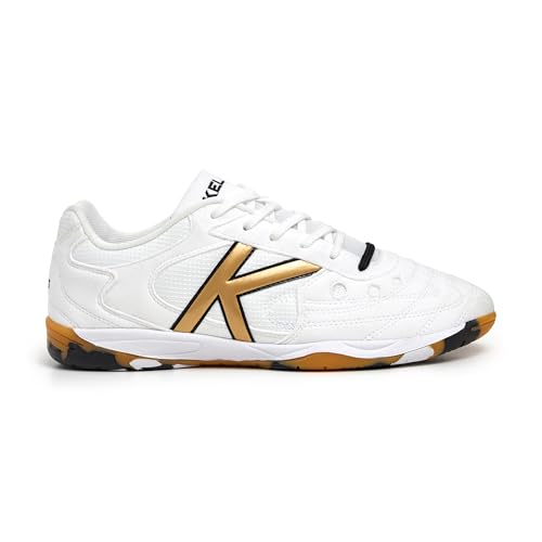 KELME Zapatillas De Fútbol Sala Indoor Copa Special Player Blanco-Oro-Negro Talla 42