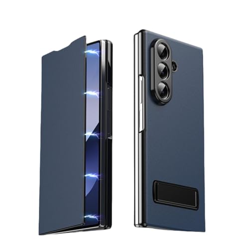 Coque Galaxy Z Fold3 bleu rigide antichoc support intégré