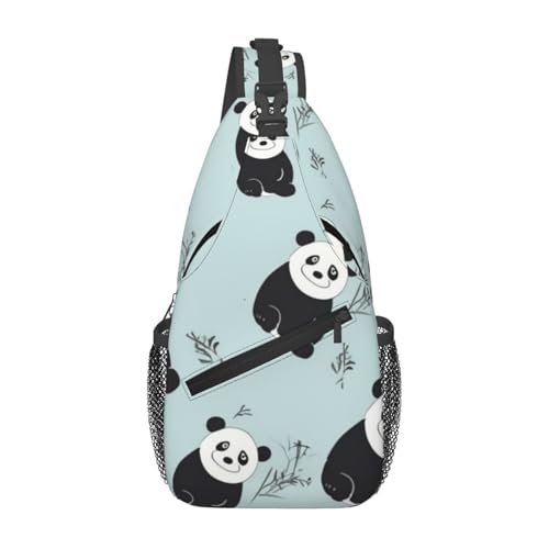 Bolso cruzado casual estilo Panda para hombre y mujer miniatura 1