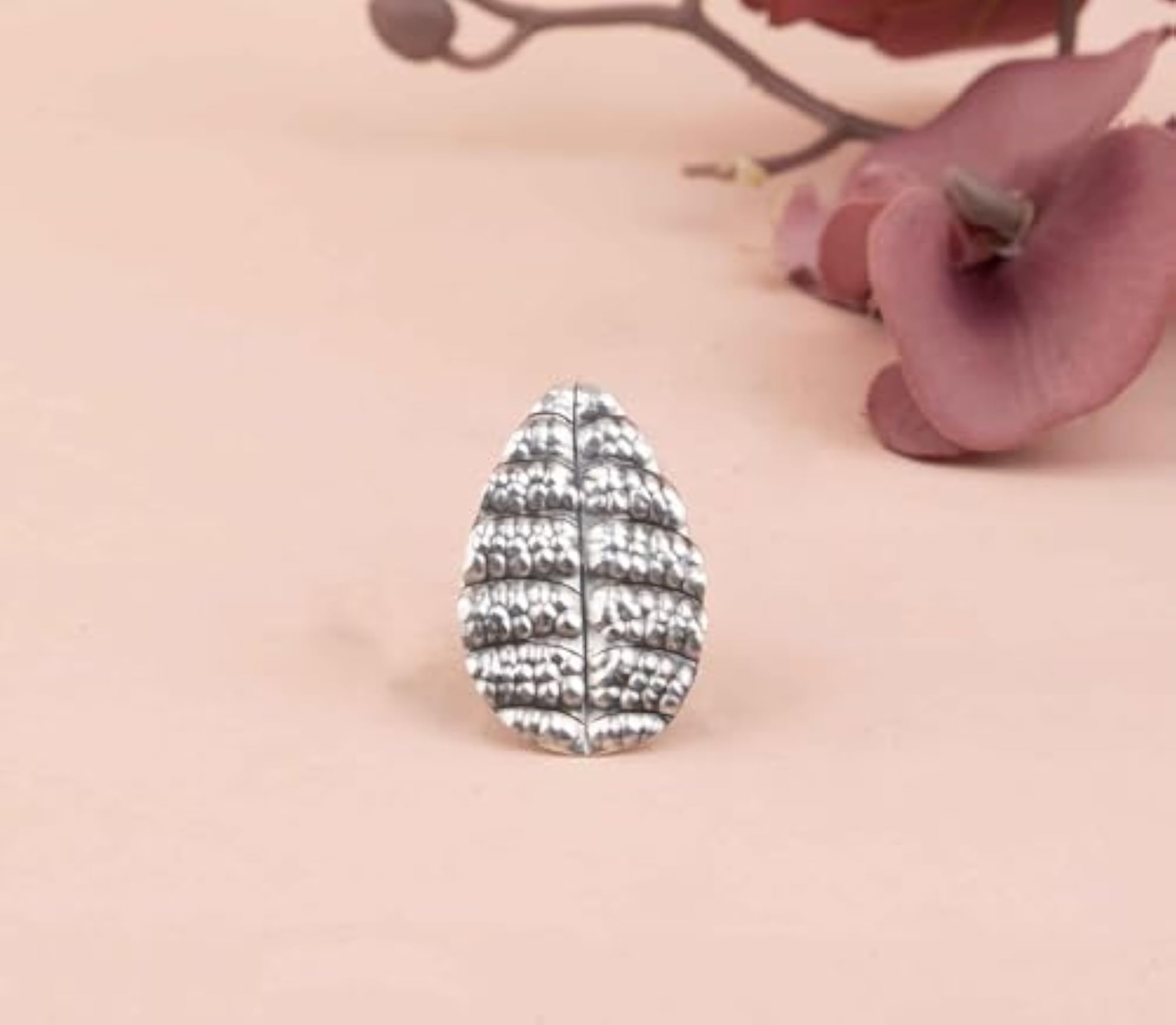 Women's 92.5 Pure Silver Adjustable Adya Sookha Patta Ring
