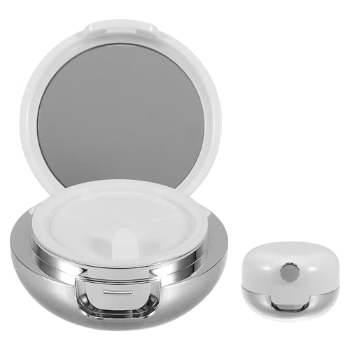IMIKEYA Caja para Bálsamo Labial Vacía 13g con Pincel de Silicona y Espejo Incorporado, Envase Portátil para Brillo de Labios y Corrector, Estuche de Maquillaje para Viaje y Bolso