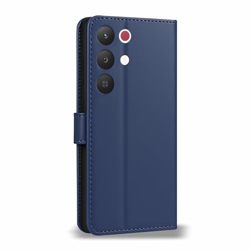 Image of AIBEX Shock Proof Flip Compatible for Realme 15X 5G Flip Cover Leather Finish | Inside TPU with Card Pockets | Wallet Stand | Complete Protection Flip Case - Blue