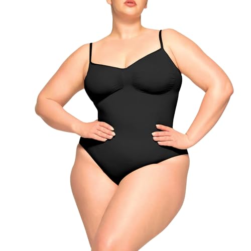 Image of Shapewear Bodysuit for Women Tummy Control - Body Sculpting Shaper Tank Top Brief and Midthigh - Seamless Snatched Waist Slimming, Butt Lifting