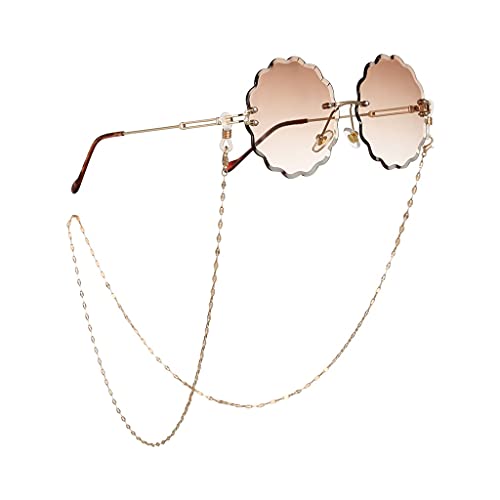 Brillenkette für Frauen Twisted Chain Lanyard Brillenband Sonnenbrillenschnüre Casual Brillenzubehör (Color : A, Size : Length-70CM)