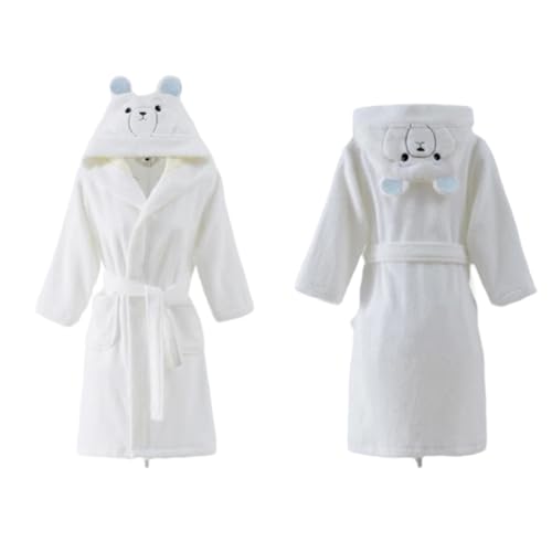 Peignoir enfant coton aux oreilles bleues pour des matins d'hiver calins