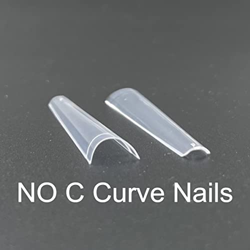 JZK 240x XXXL Clear Half Cover Extra Long Coffin Nail Tips for Acrylic Extensions No C Curve False Nail Tips Long for Gel And Acrylic Nails 3XL Finger Nail Extension Tips - Image 3