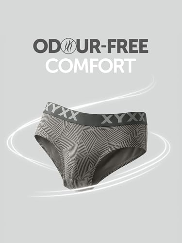 Image of XYXX Metrix Cotton Modal Brief for Men | Snug Fit with Anti-roll no-Marks Waistband | Printed Underwear for Men Combo