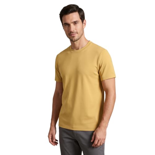 Image of NOBERO 100% Cotton T Shirts for Men Stylish | Regular Fit | Solid T Shirts for Men 180 GSM Combed Cotton | Round Neck Half Sleeve