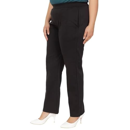 Image of Fashion Plus PlointTrandy Textured Trousers for Women | Women Loose Fit Trousers | Women's High-Waisted Pant | Women Trousers Pants | Korean