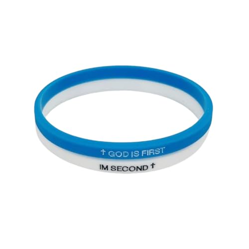 La mejor selección de Blue Drop Top 10. 20 Pulsera Blue Drop GOD IS FIRST IM Second Christian Cross de goma de silicona para parejas y hombres, IN, No es una piedra preciosa