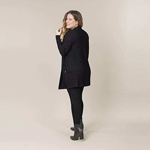 Cardigan Tricot Plus Size Cinza Chumbo 48