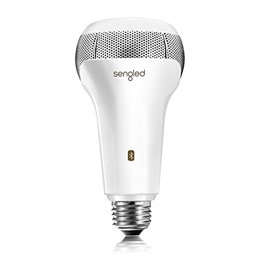 Sengled Solo Bluetooth JBL Speaker Light Bulb Dual Channel Dimmable LED Light Bulb App Controlled 45W Equivalent E26 Smart Timing Music Bulb, Compatible with Alexa via Bluetooth Connection