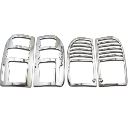 Cubiertas luz trasera coche Hilux 2003-2007 con moldura plateada protectora 2