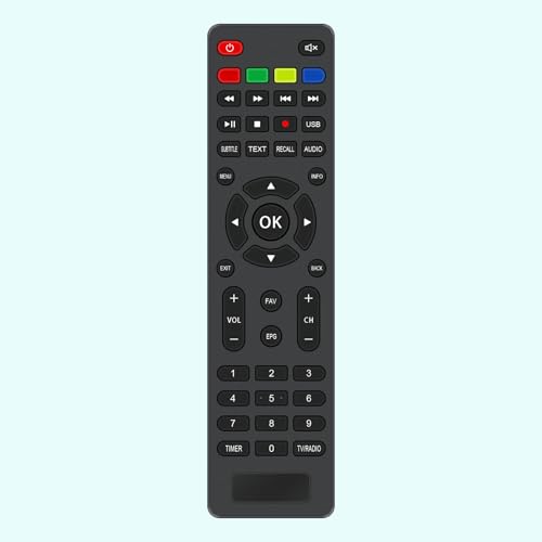 Modello remoto: TS6105 Telecomando di ricambio, Fit for TELE System Ricevitore digitale terrestre HD TS6105 DVB-T2 HEVC