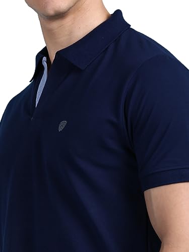 Image of Lux Cozi Mens Cotton Solid Relaxed Fit Polo Shirt