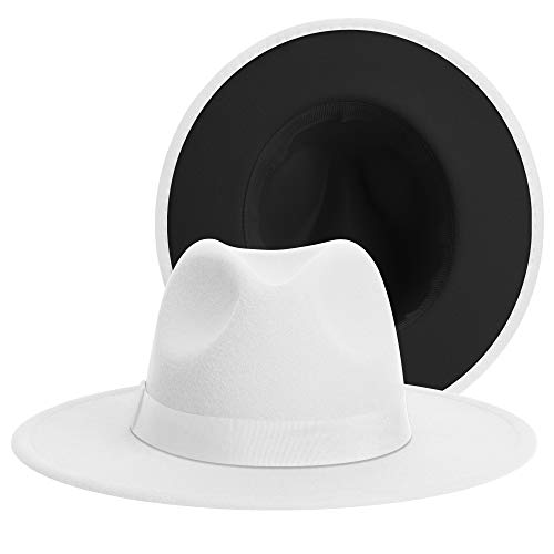 Image of Womens & Mens Fedora Hats, Wide Brim Fedora Hats for Women Men