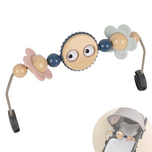 Image of VIKOS Products Toy Bar for Baby Bouncer Stroller Arch Googly Eyes Toy for Babies Car Seat, Babies Bouncer Accessory, Easy to Install & Baby-Safe Plastic - No Music & Short Handle