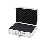 AOUGNアルミ ツールケース、小物収納ケースボックス 、耐圧性・耐落下性 、 耐久性、コンビネーションロック、クッション付き脚、車載用ボックス 、監視書類 、計器箱、 機器ボックス (キーモデル+[エッグコットン+プレーンコットン付き],29CM*21.5CM*10CM)