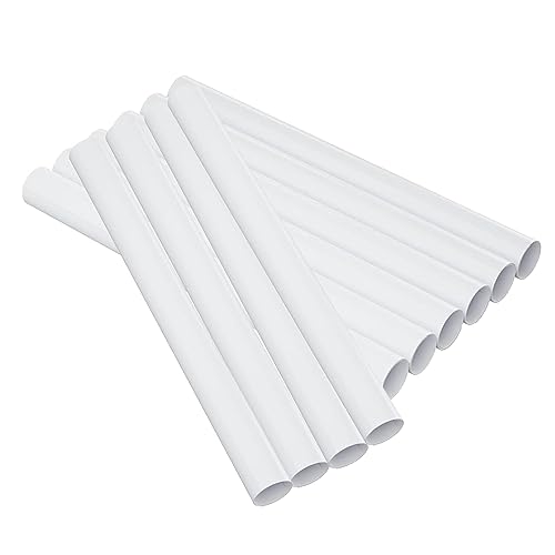 8 White Radiator Pipe Cover | 200mm x 15mm Collar Cover Guard Sleeves | Radiator Sleeves No Painting Or Mess Cut to Length