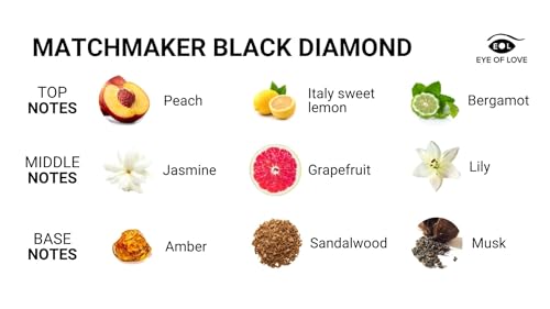 Image of Eye Of Love Matchmaker Black Diamond Pheromone Parfum, 30ml, Unisex Fragrance with Estratetraenol to attract Him.