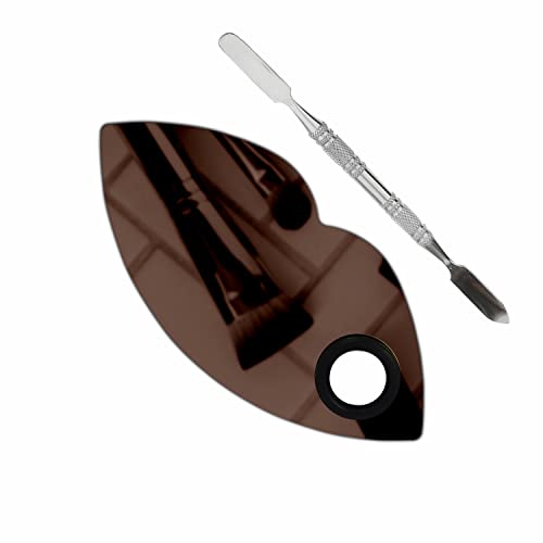 Image of Brain Freezer Shiny Makeup Palette With Stainless Steel Lip Shape Spatula, Rose Golden 100 g