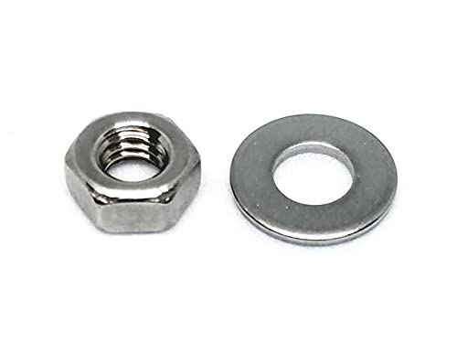 【M3】ステンレス 六角ナット(1種)&平ワッシャー(平座金) 10個セット