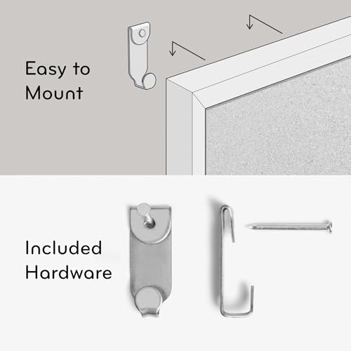 u brands cork bulletin board 1834 x 2434 inches light birch wood frame 265u00-01