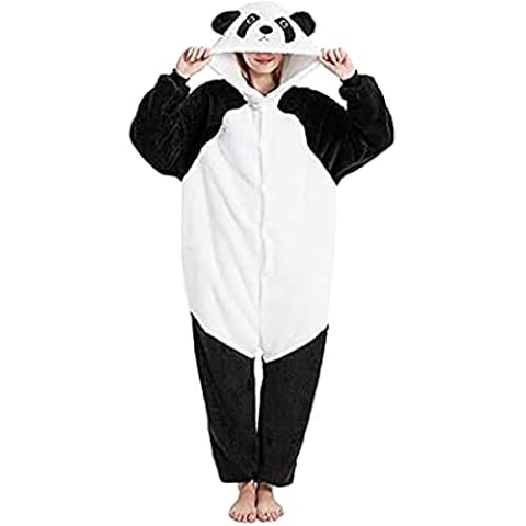 Panda Jumpsuit Damen Tier Oversized Kuschelig Schlafanzug Herren Lang Cover