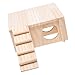 Balacoo 1 Set Wooden House Hamster Wooden Toys Hamster Climbing Ladder Tunnel Exploring Toy Hamster Tunnels Bridge Small Animals cage Wooden Decor Delicate Hamster Hideout pet Little Mouse