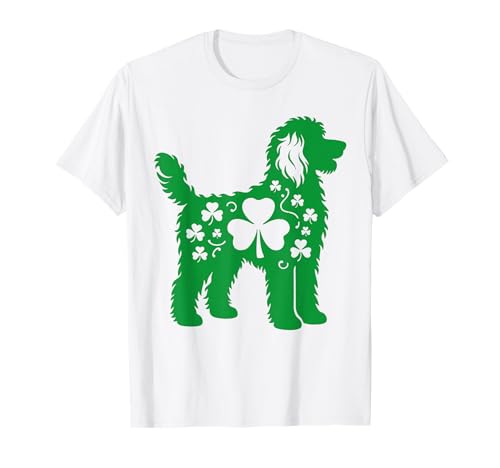 Día de San Patricio Tréboles Doodle Dog Lover St Paddys Day Camiseta