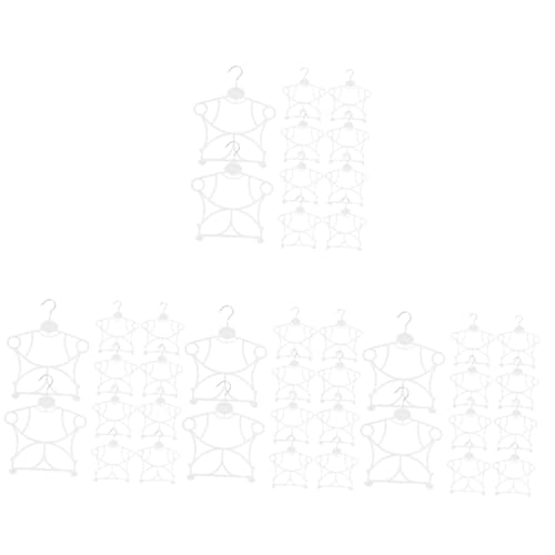 KOMBIUDA 4sets Clothes Hangers for Closet Kids Hangers Clips Childrens Laundry Racks 10pcs*4