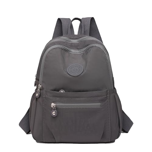 Simple Casual Solid Color Lightweight College Work Backpack Anti Theft Travel Backpack Daypack for Women (Grey)