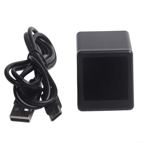 GeekMagic NerdMiner Ticker, visualización del mercado de valores y reloj meteorológico, monitor de tipo de cambio de moneda en tiempo real, gadget compacto de escritorio con (negro)