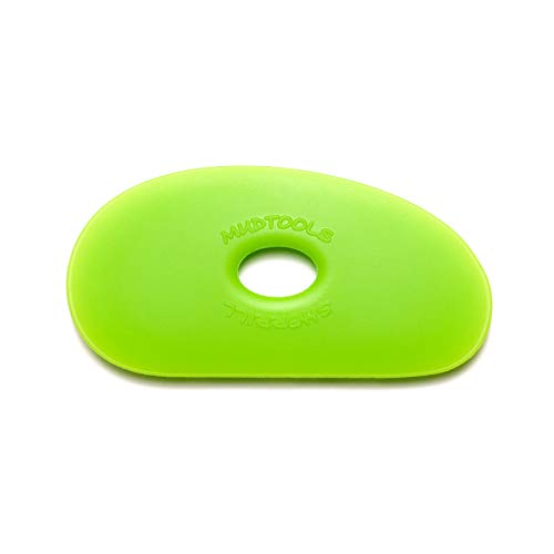 Mudtools Polymer Rib Green Size 5 Medium - Large Kidney Shape - Ceramics, Pottery, Clay - G5