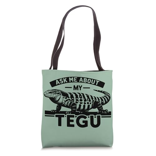 Tegu Lover - My Tegu Hobby - Giant Black And White Tegu Tote Bag