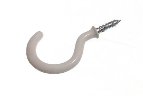 Crochet de la coupe à épauler 38mm 53mm blanc PVC vis