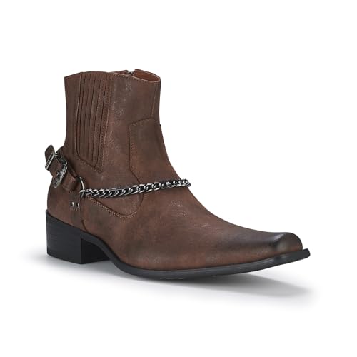 Image of Ferro Aldo Men's Western Boot Collection | Casual & Dress Ankle Boots in Cowboy, Chelsea, & Biker Styles for Men