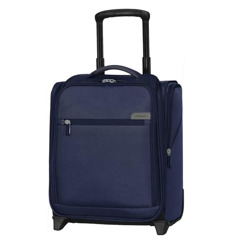 Image of Verage 2 Wheels Underseat Luggage, Navy, Rolling