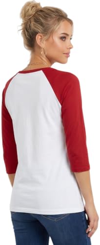 Image of ToBeInStyle Women's Classic Two Color Cotton Baseball T-Shirts