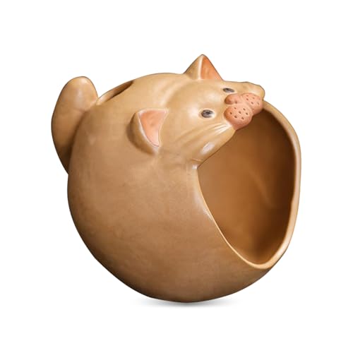 XUDREZ Großmaul Miezekatze Keramik Räuchergefäß, Holzkohle...